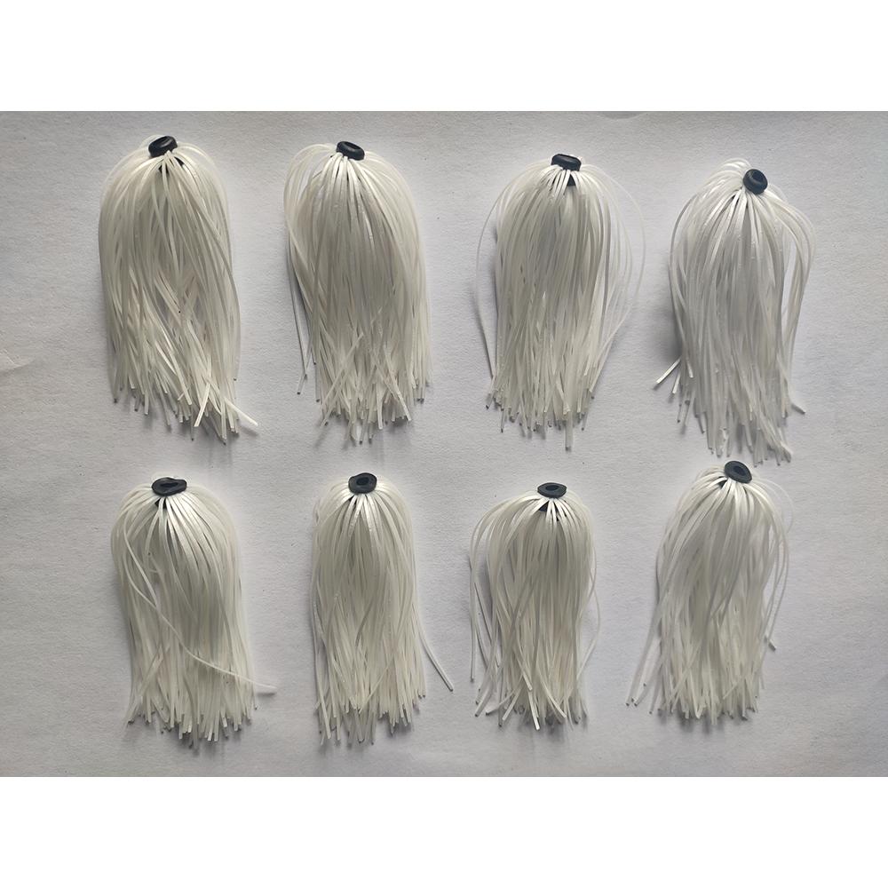 Fishing Lure Buzzbait - 8 Bündel 50 Stränge Silikon-Jig-Röcke Angelzubehör