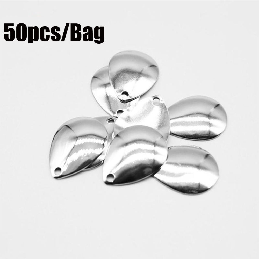 Fishing Lure Spinner - 50 Stück rotierende Pailletten-Spinner aus glattem
