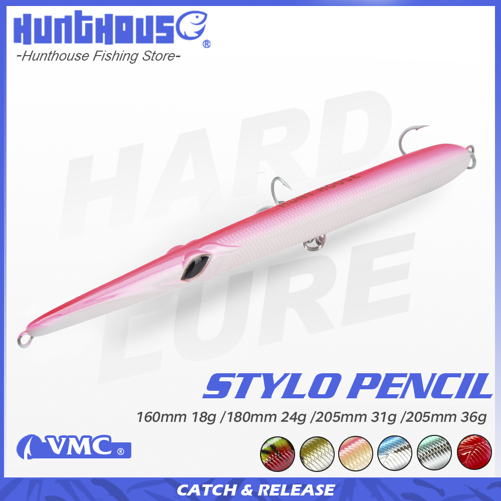 Fishing Lure Topwater - Hunthouse Stylo 160/180/205mm 18/24/31/36g Spinnköder Stickbait