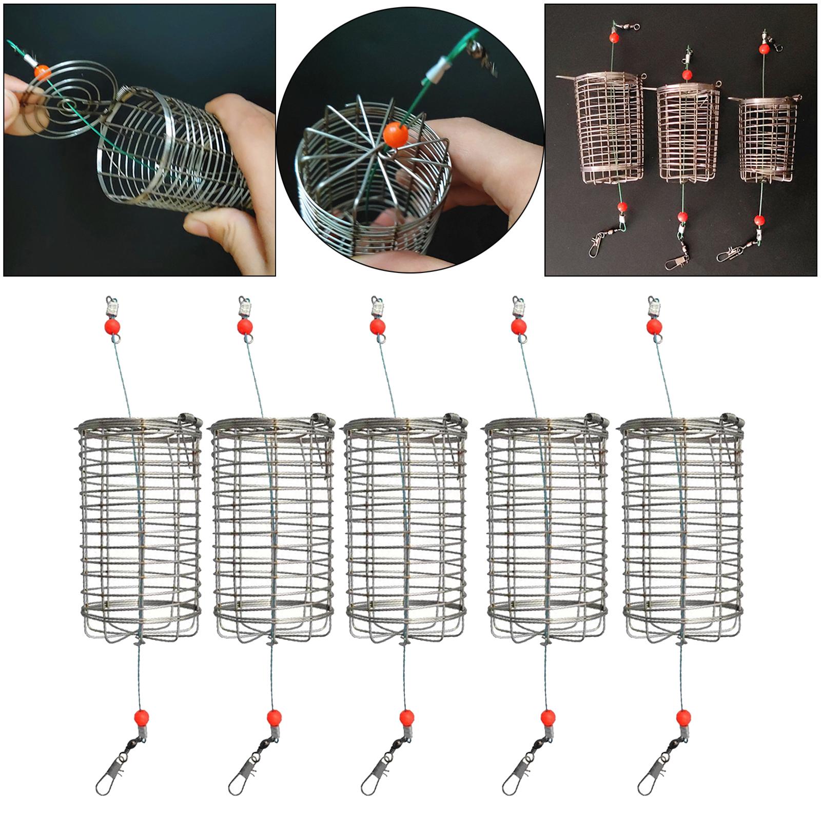 Fishing Lure Topwater - 5x Solide Angeln Feeder Käfig Falle