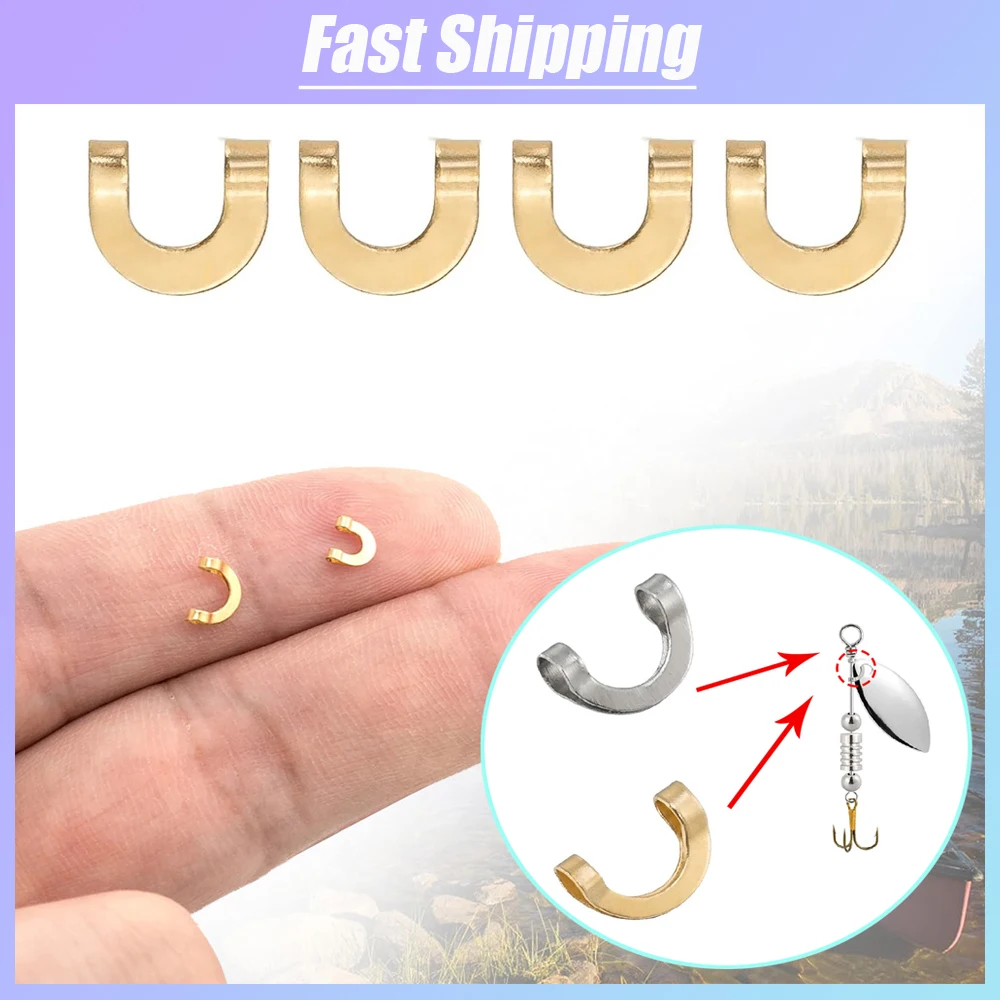 Fishing Lure Spinner - 100 stücke Angeln U Förmigen Festen