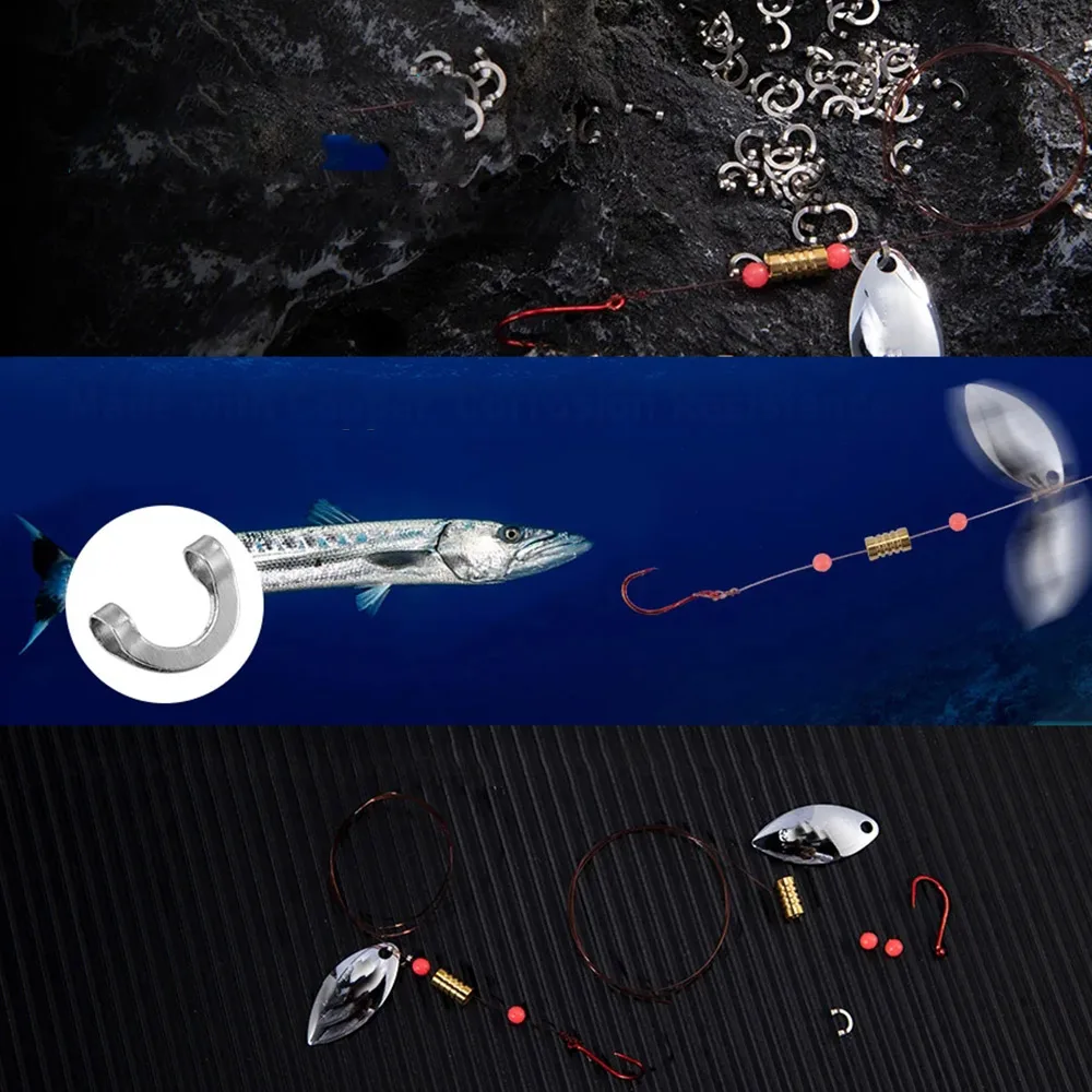 100 stücke Angeln U Förmigen F – Fishing Lure Spinner Bewertung und Preis