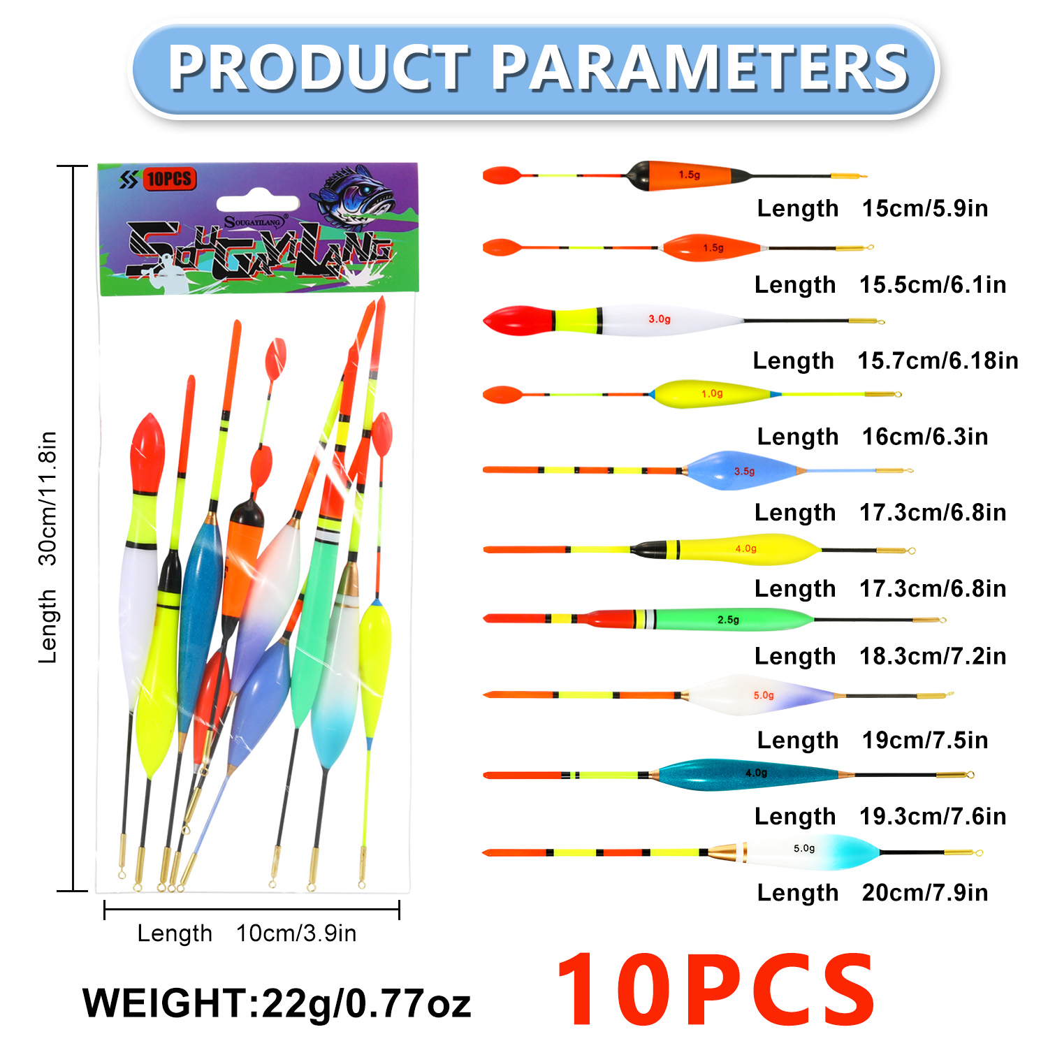 EVA-Angelschwimmer-Set, 10 Stü – Fishing Lure Topwater Bewertung und Preis
