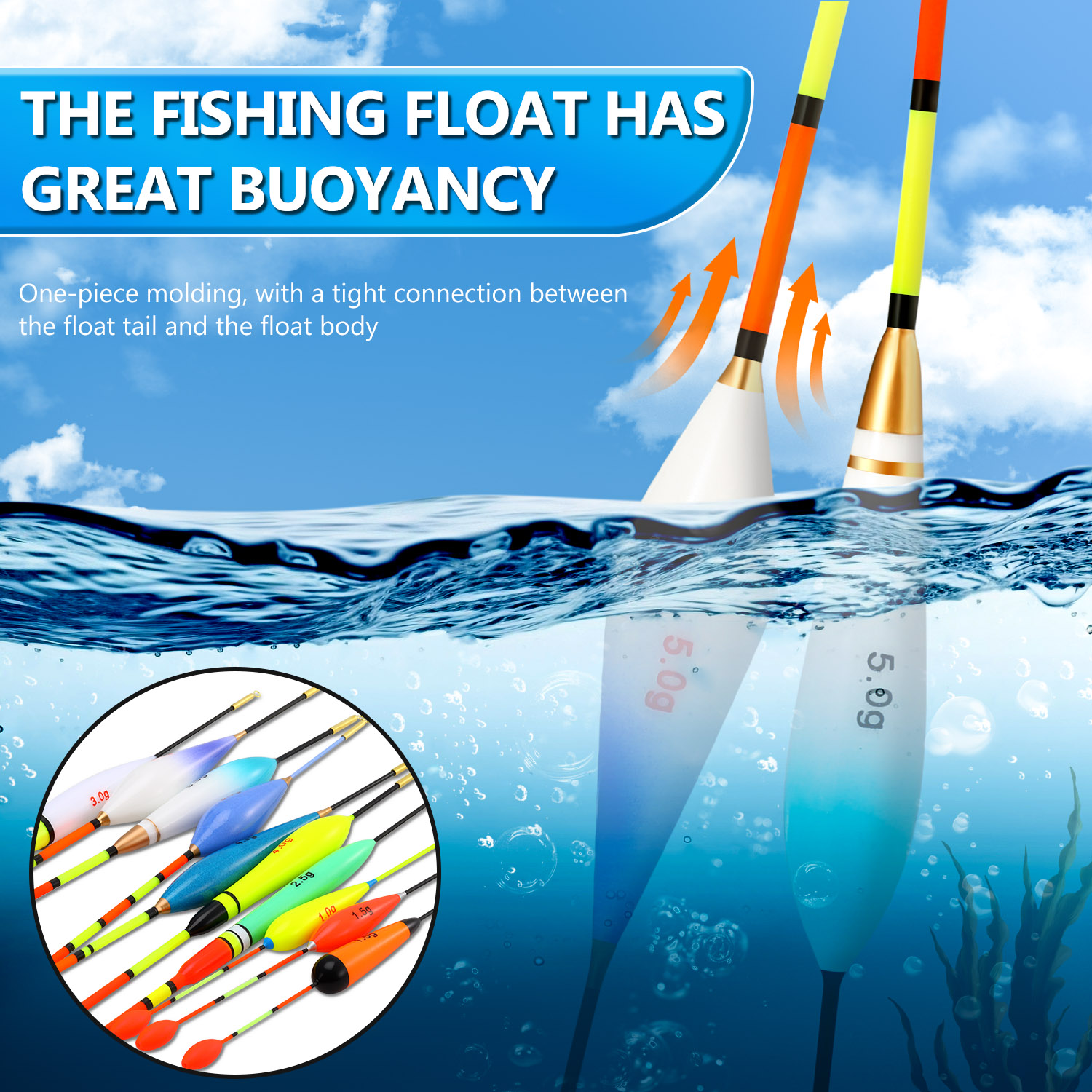 EVA-Angelschwimmer-Set, 10 Stü – Fishing Lure Topwater Bewertung und Preis